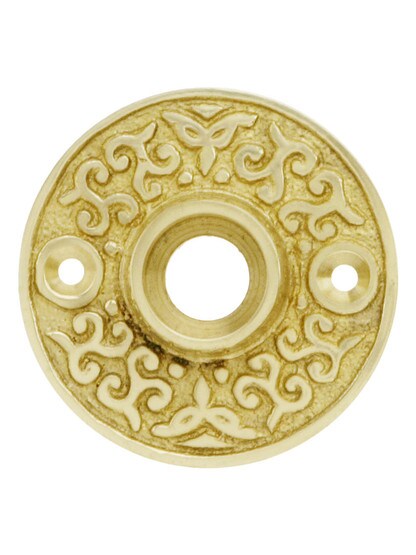 2 inch Cast Brass Decorative Victorian Rosette in Unlacquered Brass.